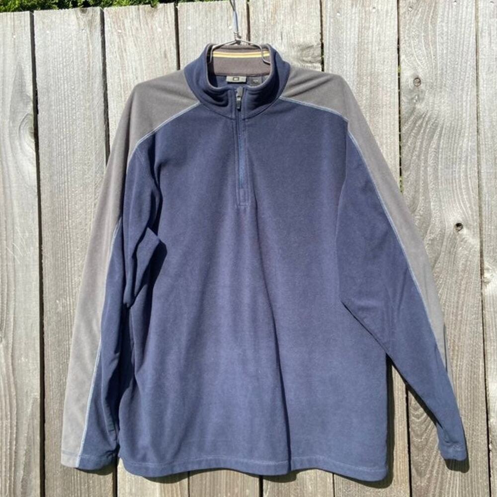 REI Navy & Grey Quarter Zip Fleece Pullover